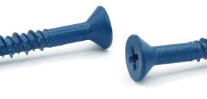 3/16" x 1 1/4" Concrete Screws / Phillips / Flat Head / Blue Perma-Seal