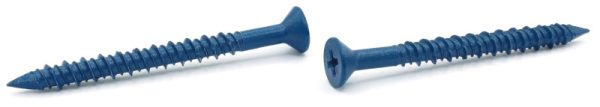 3/16" x 1 1/4" Concrete Screws / Phillips / Flat Head / Blue Perma-Seal